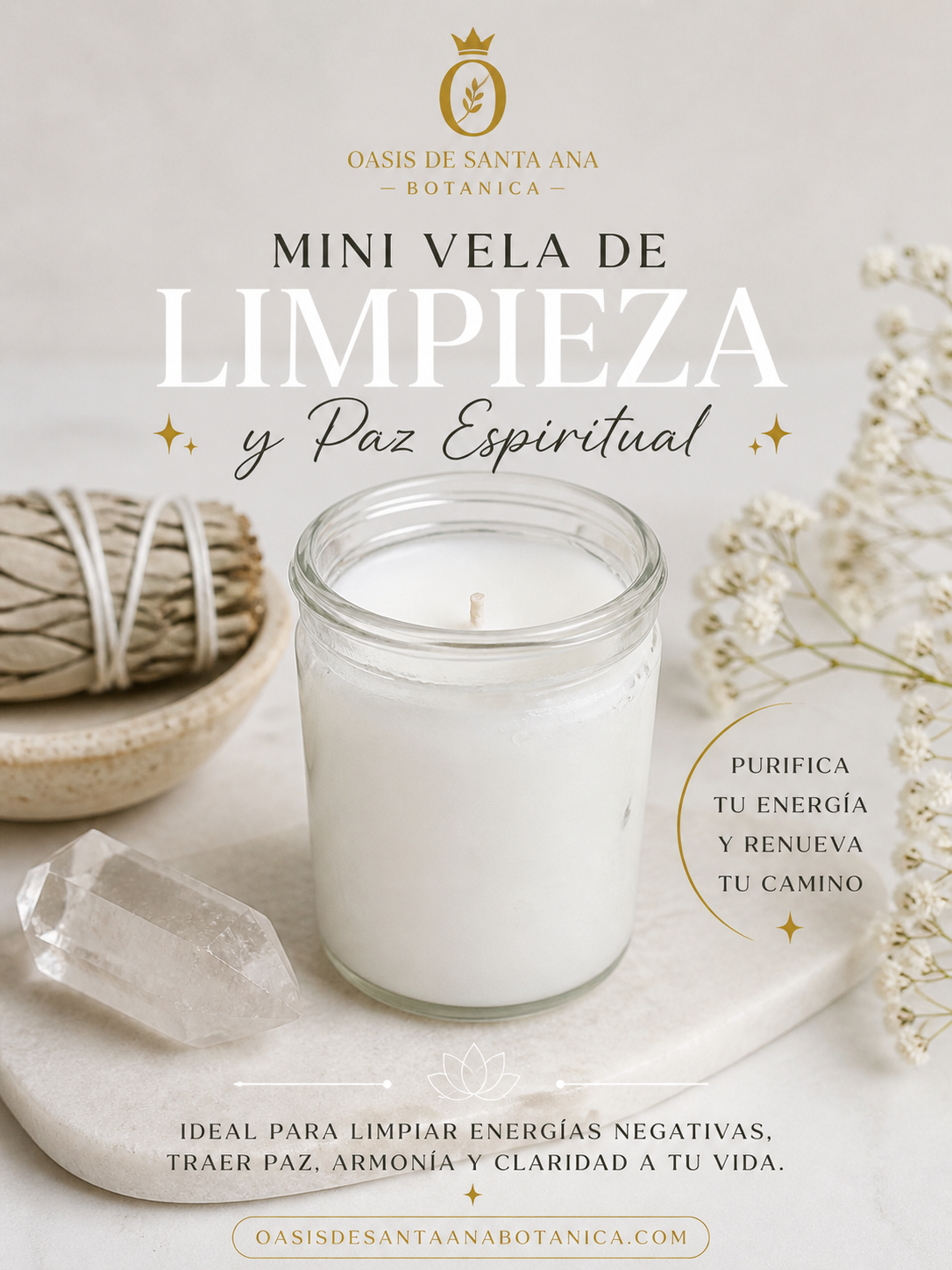 Mini Vela de Limpieza y Paz Espiritual