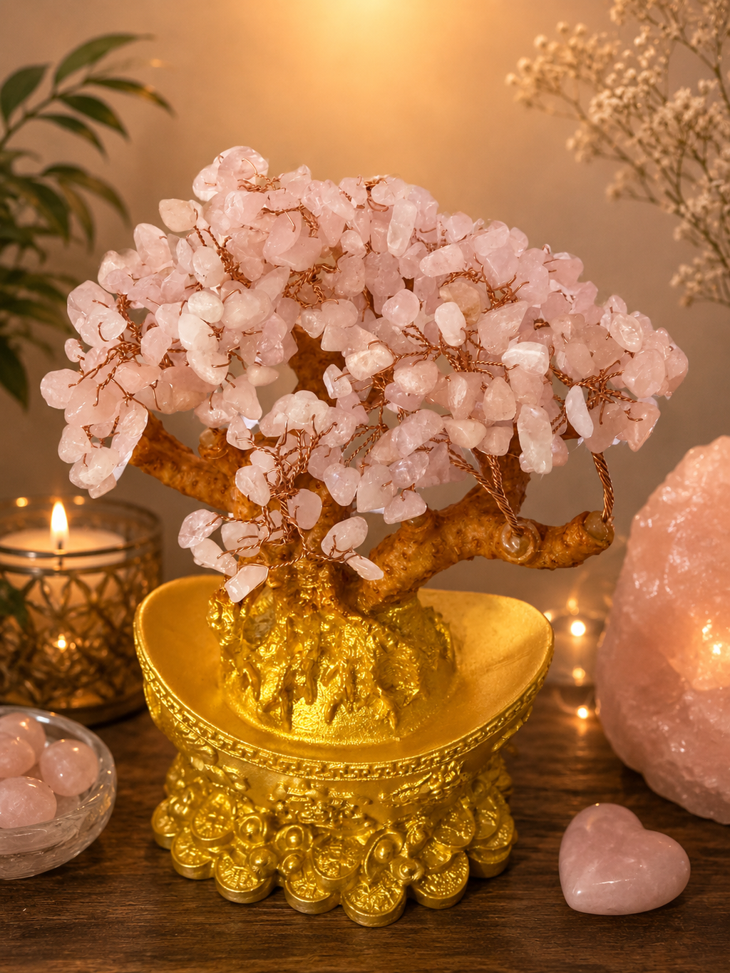 Árbol Encanto de Venus – Cuarzo Rosa