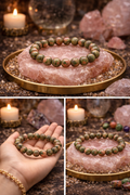 Pulsera Nefertari – Sanación del Corazón (Unakite Premium)
